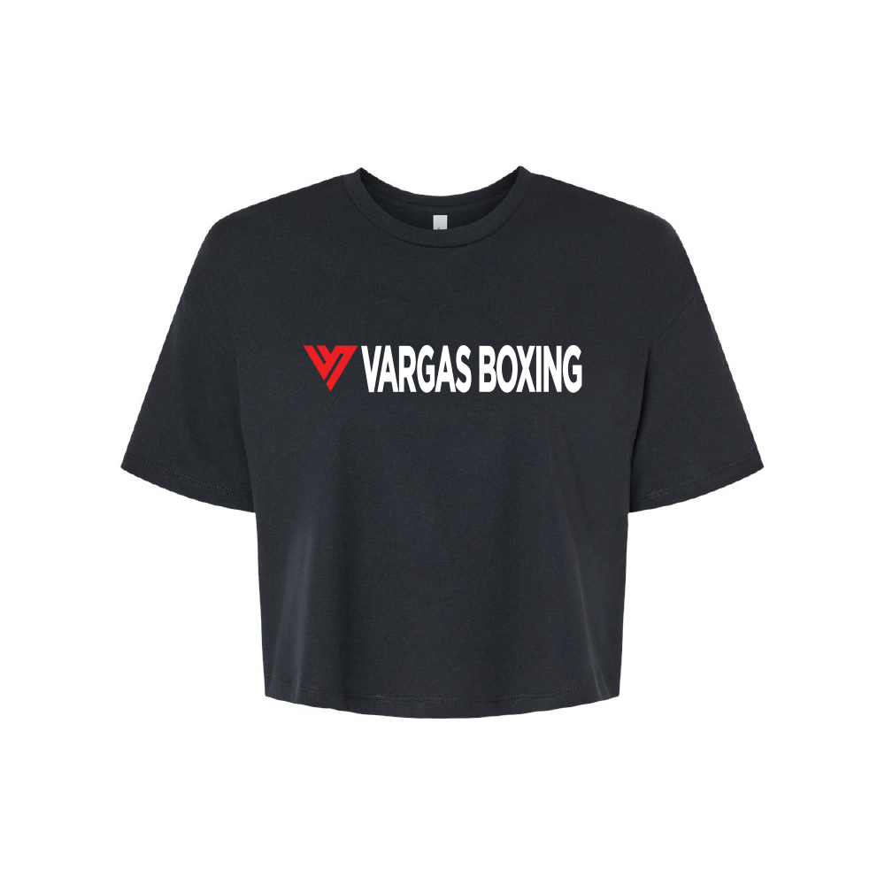 VARGAS BOXING TEE - WOMEN'S CROPPED - BLACK