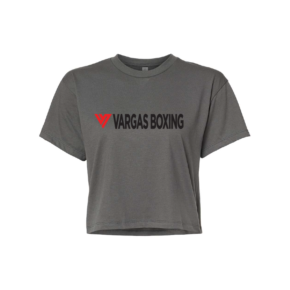 VARGAS BOXING TEE - WOMEN'S CROPPED - GREY