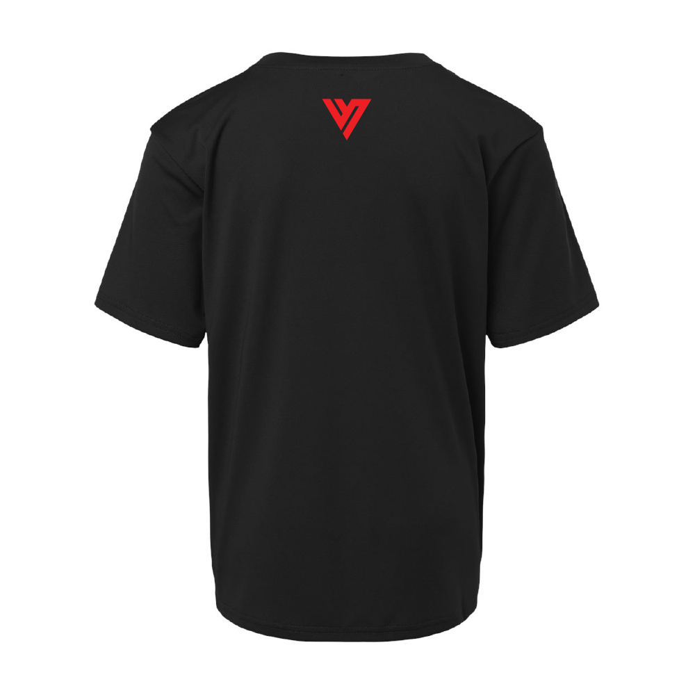 VARGAS BOXING PERFORMANCE TEE - YOUTH MEX FLAG - BLACK