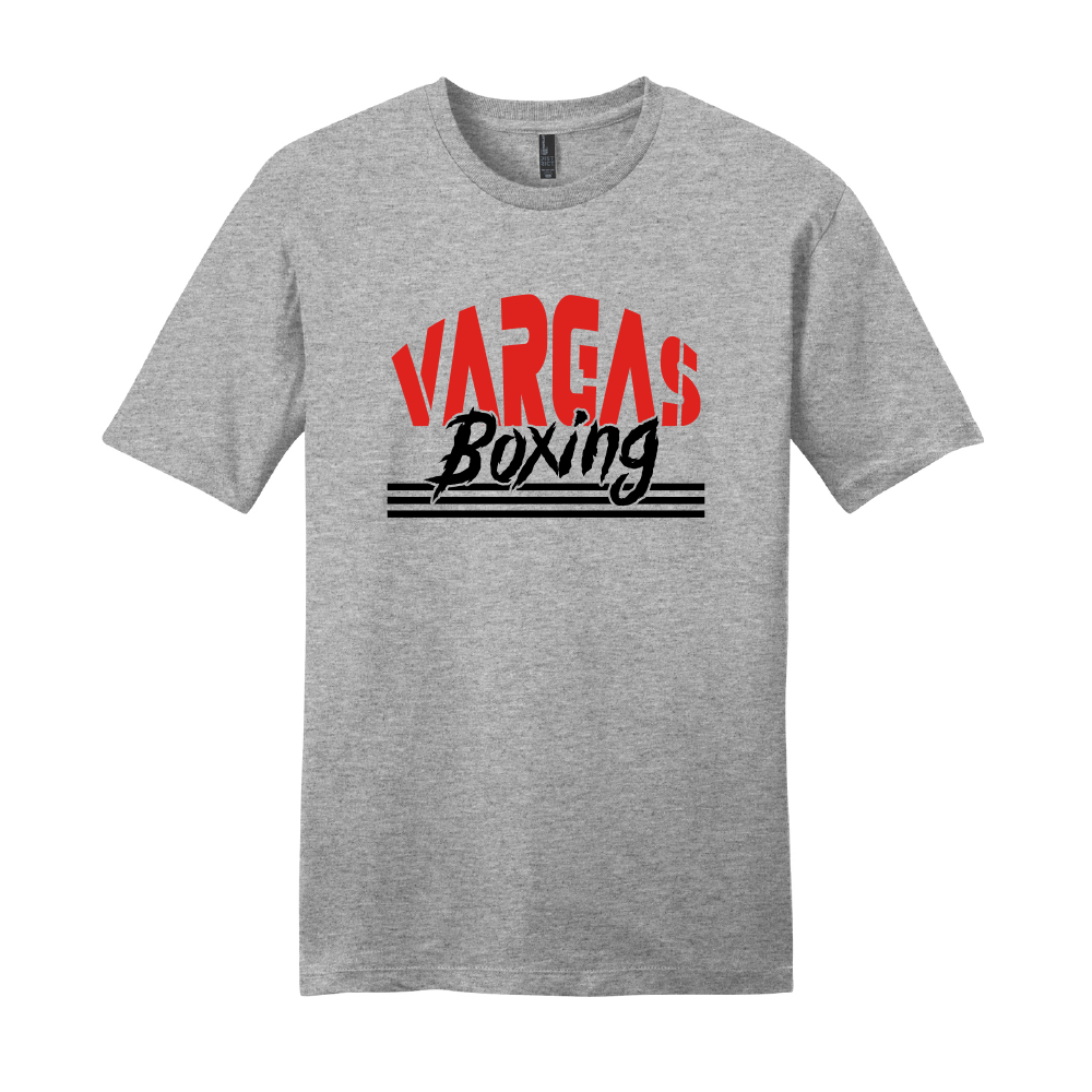 VARGAS BOXING RING LOGO TEE - HEATHER GREY
