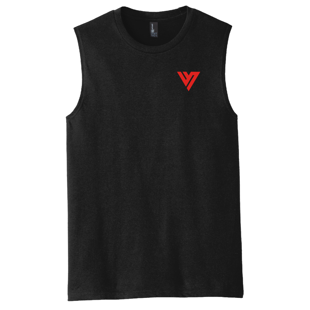 V LOGO TANK - BLACK