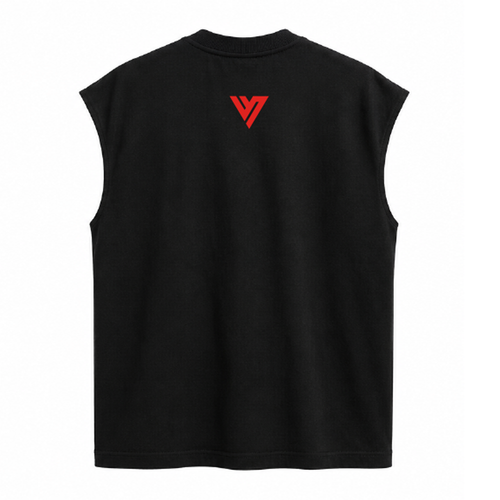 "FIGHTING SOLVES EVERYTHING" OVERSIZED TANK - BLACK